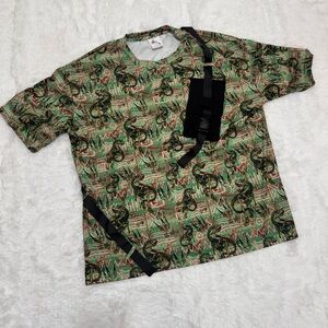 New large Dino dinosaur camo t shirt jersey IHR rave raver festival outfit men’s